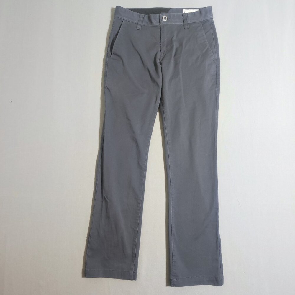 Volcom casual chino pants men's size 28 grey colour straight leg